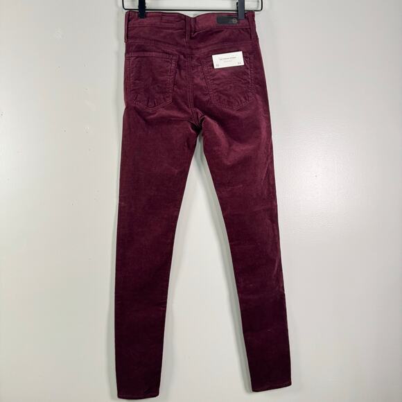 NWT Adriano Goldschmied Women's Red Stretch Mid Rise Cotton Skinny Pant Size 25 - Picture 4 of 10